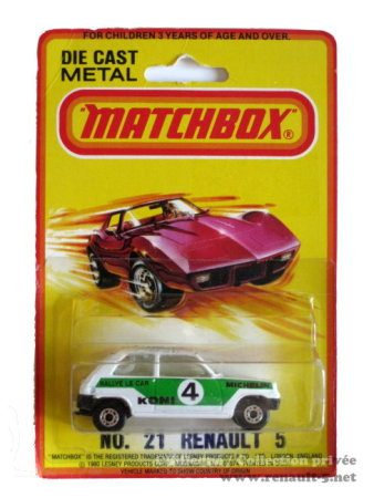 Renault 5 Matchbox blanche et verte