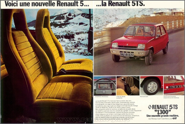 Renault 5 TS parue en Avril 1975 